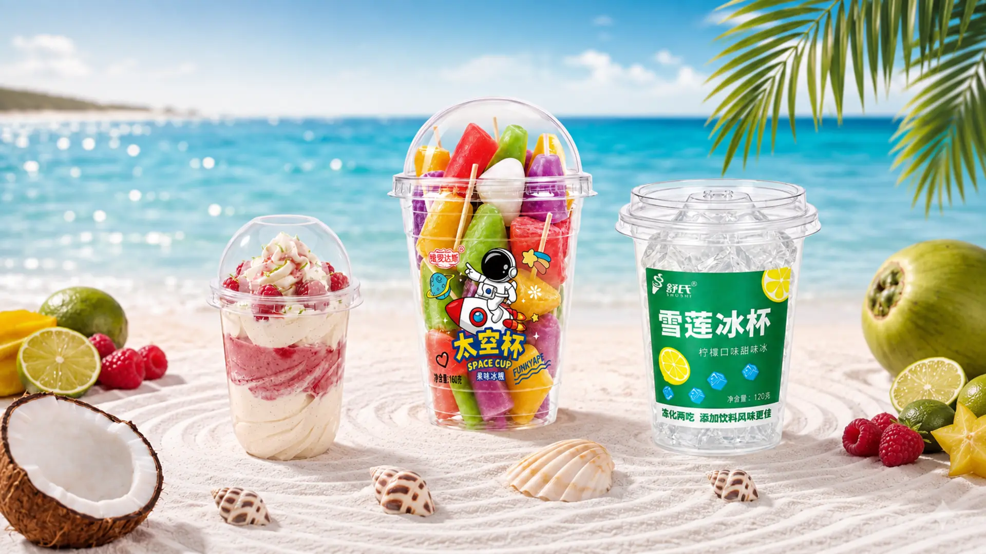 Plastic ice cream cups